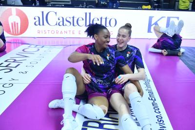 TREVISO 09 03 2025 LEGAVOLLEY FEMMINILE PLAYOFF CAMPIONATO 2024-2025 PROSECCO DOC IMOCO - BERGAMO 1991