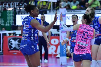 TREVISO 09 03 2025 LEGAVOLLEY FEMMINILE PLAYOFF CAMPIONATO 2024-2025 PROSECCO DOC IMOCO - BERGAMO 1991