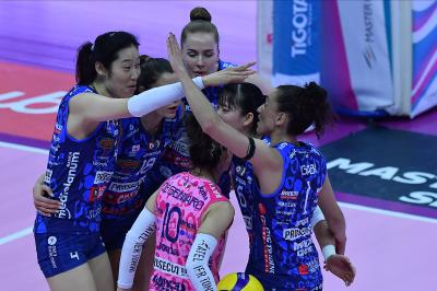 TREVISO 09 03 2025 LEGAVOLLEY FEMMINILE PLAYOFF CAMPIONATO 2024-2025 PROSECCO DOC IMOCO - BERGAMO 1991