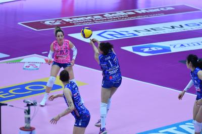 TREVISO 09 03 2025 LEGAVOLLEY FEMMINILE PLAYOFF CAMPIONATO 2024-2025 PROSECCO DOC IMOCO - BERGAMO 1991