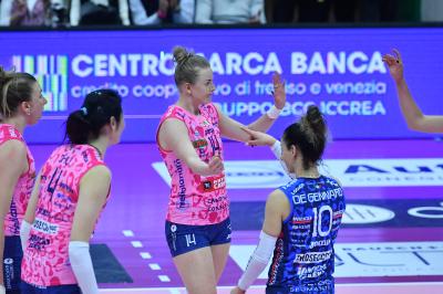 TREVISO 06 04 2025 LEGAVOLLEY PLAYOFF CAMPIONATO 2024-2025 PROSECCO DOC IMOCO - IGOR GORGONZOLA NOVARA