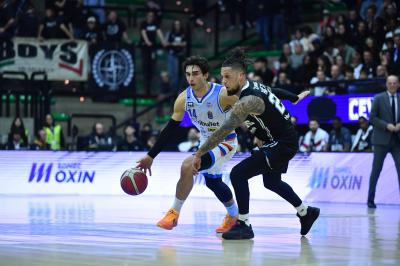 TREVISO 07 04 2025 LBA, CAMPIONATO 2024-2025 NUTRIBULLET TREVISO BASKET - SEGAFREDFO VIRTUS BOLOGNA