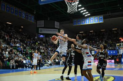 TREVISO 07 04 2025 LBA, CAMPIONATO 2024-2025 NUTRIBULLET TREVISO BASKET - SEGAFREDFO VIRTUS BOLOGNA