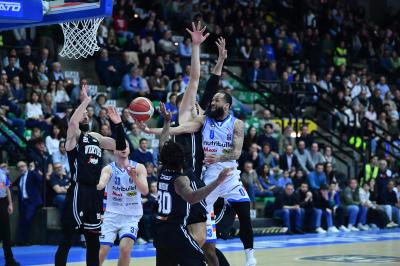 TREVISO 07 04 2025 LBA, CAMPIONATO 2024-2025 NUTRIBULLET TREVISO BASKET - SEGAFREDFO VIRTUS BOLOGNA