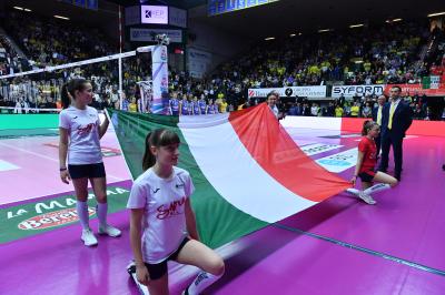 TREVISO 16 04 2025 LEGAVOLLEY PLAYOFF CAMPIONATO 2024-2025 PROSECCO DOC IMOCO - VERO VOLLEY MILANO