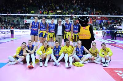 TREVISO 16 04 2025 LEGAVOLLEY PLAYOFF CAMPIONATO 2024-2025 PROSECCO DOC IMOCO - VERO VOLLEY MILANO