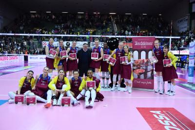 TREVISO 16 04 2025 LEGAVOLLEY PLAYOFF CAMPIONATO 2024-2025 PROSECCO DOC IMOCO - VERO VOLLEY MILANO
