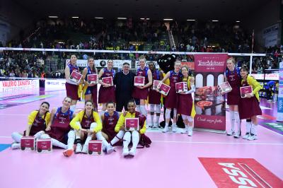 TREVISO 16 04 2025 LEGAVOLLEY PLAYOFF CAMPIONATO 2024-2025 PROSECCO DOC IMOCO - VERO VOLLEY MILANO