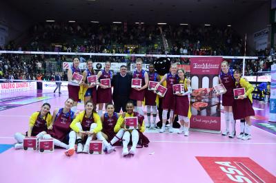 TREVISO 16 04 2025 LEGAVOLLEY PLAYOFF CAMPIONATO 2024-2025 PROSECCO DOC IMOCO - VERO VOLLEY MILANO