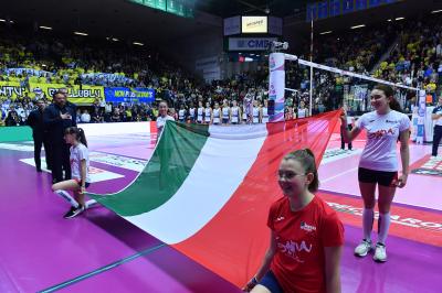 TREVISO 16 04 2025 LEGAVOLLEY PLAYOFF CAMPIONATO 2024-2025 PROSECCO DOC IMOCO - VERO VOLLEY MILANO