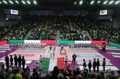 TREVISO 16 04 2025 LEGAVOLLEY PLAYOFF CAMPIONATO 2024-2025 PROSECCO DOC IMOCO - VERO VOLLEY MILANO