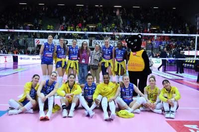 TREVISO 16 04 2025 LEGAVOLLEY PLAYOFF CAMPIONATO 2024-2025 PROSECCO DOC IMOCO - VERO VOLLEY MILANO