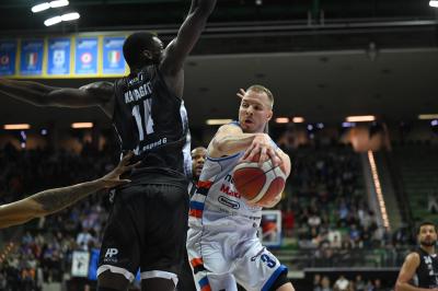 TREVISO 19 04 2025 LBA CAMPIONATO 2024-2025 NUTRIBULLET TREVISO BASKET - DERTHONA BASKET