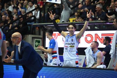 TREVISO 19 04 2025 LBA CAMPIONATO 2024-2025 NUTRIBULLET TREVISO BASKET - DERTHONA BASKET