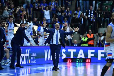TREVISO 19 04 2025 LBA CAMPIONATO 2024-2025 NUTRIBULLET TREVISO BASKET - DERTHONA BASKET