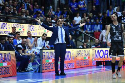 TREVISO 19 04 2025 LBA CAMPIONATO 2024-2025 NUTRIBULLET TREVISO BASKET - DERTHONA BASKET