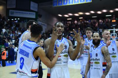 TREVISO 19 04 2025 LBA CAMPIONATO 2024-2025 NUTRIBULLET TREVISO BASKET - DERTHONA BASKET