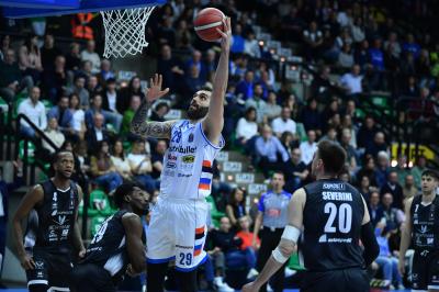 TREVISO 19 04 2025 LBA CAMPIONATO 2024-2025 NUTRIBULLET TREVISO BASKET - DERTHONA BASKET