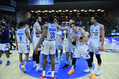 TREVISO 19 04 2025 LBA CAMPIONATO 2024-2025 NUTRIBULLET TREVISO BASKET - DERTHONA BASKET