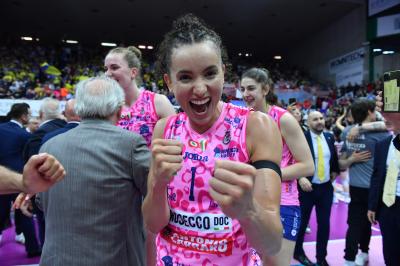TREVISO 22 04 2025 LEGAVOLLEY PLAYOFF CAMPIONATO 2024-2025 PROSECCO DOC IMOCO - CONSEGNA SCUDETTO