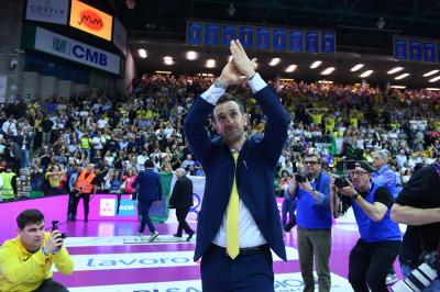 TREVISO 22 04 2025 LEGAVOLLEY PLAYOFF CAMPIONATO 2024-2025 PROSECCO DOC IMOCO - CONSEGNA SCUDETTO