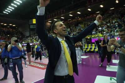 TREVISO 22 04 2025 LEGAVOLLEY PLAYOFF CAMPIONATO 2024-2025 PROSECCO DOC IMOCO - CONSEGNA SCUDETTO