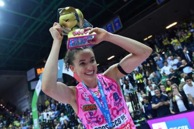 TREVISO 22 04 2025 LEGAVOLLEY PLAYOFF CAMPIONATO 2024-2025 PROSECCO DOC IMOCO - CONSEGNA SCUDETTO