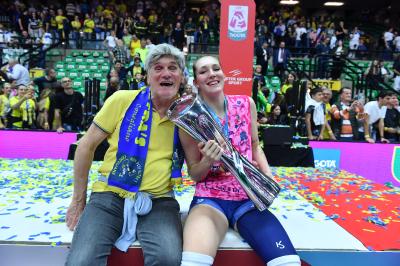 TREVISO 22 04 2025 LEGAVOLLEY PLAYOFF CAMPIONATO 2024-2025 PROSECCO DOC IMOCO - CONSEGNA SCUDETTO