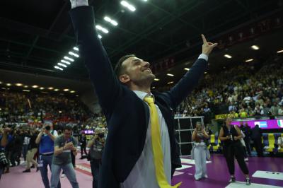 TREVISO 22 04 2025 LEGAVOLLEY PLAYOFF CAMPIONATO 2024-2025 PROSECCO DOC IMOCO - CONSEGNA SCUDETTO
