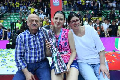 TREVISO 22 04 2025 LEGAVOLLEY PLAYOFF CAMPIONATO 2024-2025 PROSECCO DOC IMOCO - CONSEGNA SCUDETTO