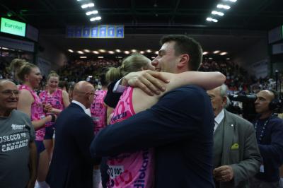 TREVISO 22 04 2025 LEGAVOLLEY PLAYOFF CAMPIONATO 2024-2025 PROSECCO DOC IMOCO - CONSEGNA SCUDETTO