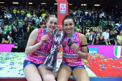 TREVISO 22 04 2025 LEGAVOLLEY PLAYOFF CAMPIONATO 2024-2025 PROSECCO DOC IMOCO - CONSEGNA SCUDETTO