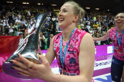 TREVISO 22 04 2025 LEGAVOLLEY PLAYOFF CAMPIONATO 2024-2025 PROSECCO DOC IMOCO - CONSEGNA SCUDETTO