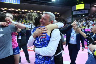 TREVISO 22 04 2025 LEGAVOLLEY PLAYOFF CAMPIONATO 2024-2025 PROSECCO DOC IMOCO - CONSEGNA SCUDETTO