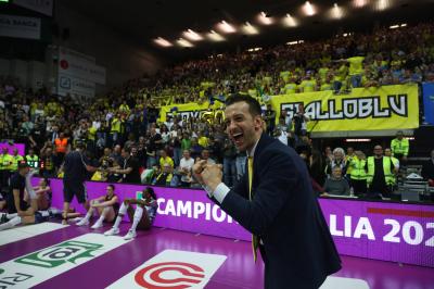 TREVISO 22 04 2025 LEGAVOLLEY PLAYOFF CAMPIONATO 2024-2025 PROSECCO DOC IMOCO - CONSEGNA SCUDETTO