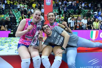 TREVISO 22 04 2025 LEGAVOLLEY PLAYOFF CAMPIONATO 2024-2025 PROSECCO DOC IMOCO - CONSEGNA SCUDETTO