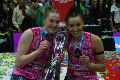 TREVISO 22 04 2025 LEGAVOLLEY PLAYOFF CAMPIONATO 2024-2025 PROSECCO DOC IMOCO - CONSEGNA SCUDETTO