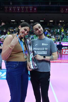 TREVISO 22 04 2025 LEGAVOLLEY PLAYOFF CAMPIONATO 2024-2025 PROSECCO DOC IMOCO - CONSEGNA SCUDETTO