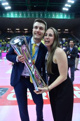 TREVISO 22 04 2025 LEGAVOLLEY PLAYOFF CAMPIONATO 2024-2025 PROSECCO DOC IMOCO - CONSEGNA SCUDETTO