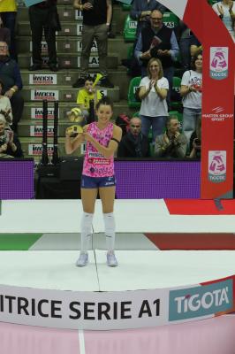 TREVISO 22 04 2025 LEGAVOLLEY PLAYOFF CAMPIONATO 2024-2025 PROSECCO DOC IMOCO - CONSEGNA SCUDETTO