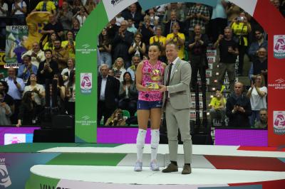 TREVISO 22 04 2025 LEGAVOLLEY PLAYOFF CAMPIONATO 2024-2025 PROSECCO DOC IMOCO - CONSEGNA SCUDETTO