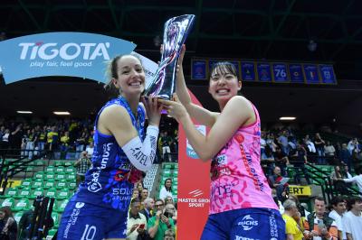 TREVISO 22 04 2025 LEGAVOLLEY PLAYOFF CAMPIONATO 2024-2025 PROSECCO DOC IMOCO - CONSEGNA SCUDETTO