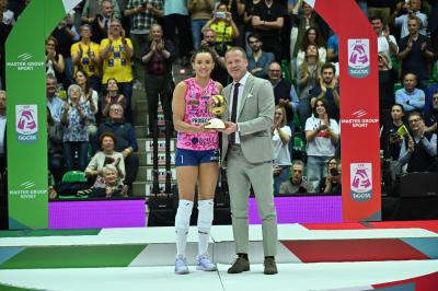 TREVISO 22 04 2025 LEGAVOLLEY PLAYOFF CAMPIONATO 2024-2025 PROSECCO DOC IMOCO - CONSEGNA SCUDETTO