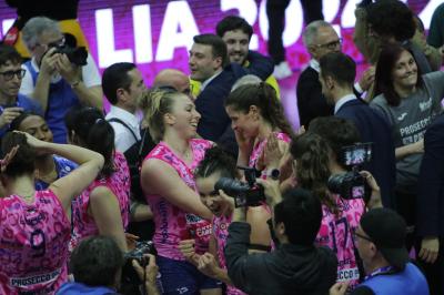 TREVISO 22 04 2025 LEGAVOLLEY PLAYOFF CAMPIONATO 2024-2025 PROSECCO DOC IMOCO - CONSEGNA SCUDETTO