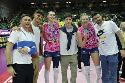 TREVISO 22 04 2025 LEGAVOLLEY PLAYOFF CAMPIONATO 2024-2025 PROSECCO DOC IMOCO - CONSEGNA SCUDETTO