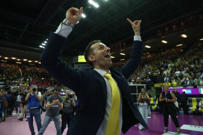 TREVISO 22 04 2025 LEGAVOLLEY PLAYOFF CAMPIONATO 2024-2025 PROSECCO DOC IMOCO - CONSEGNA SCUDETTO