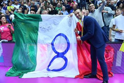 TREVISO 22 04 2025 LEGAVOLLEY PLAYOFF CAMPIONATO 2024-2025 PROSECCO DOC IMOCO - CONSEGNA SCUDETTO