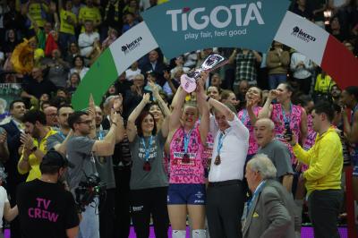 TREVISO 22 04 2025 LEGAVOLLEY PLAYOFF CAMPIONATO 2024-2025 PROSECCO DOC IMOCO - CONSEGNA SCUDETTO