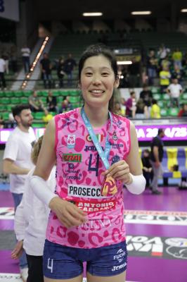 TREVISO 22 04 2025 LEGAVOLLEY PLAYOFF CAMPIONATO 2024-2025 PROSECCO DOC IMOCO - CONSEGNA SCUDETTO