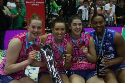 TREVISO 22 04 2025 LEGAVOLLEY PLAYOFF CAMPIONATO 2024-2025 PROSECCO DOC IMOCO - CONSEGNA SCUDETTO
